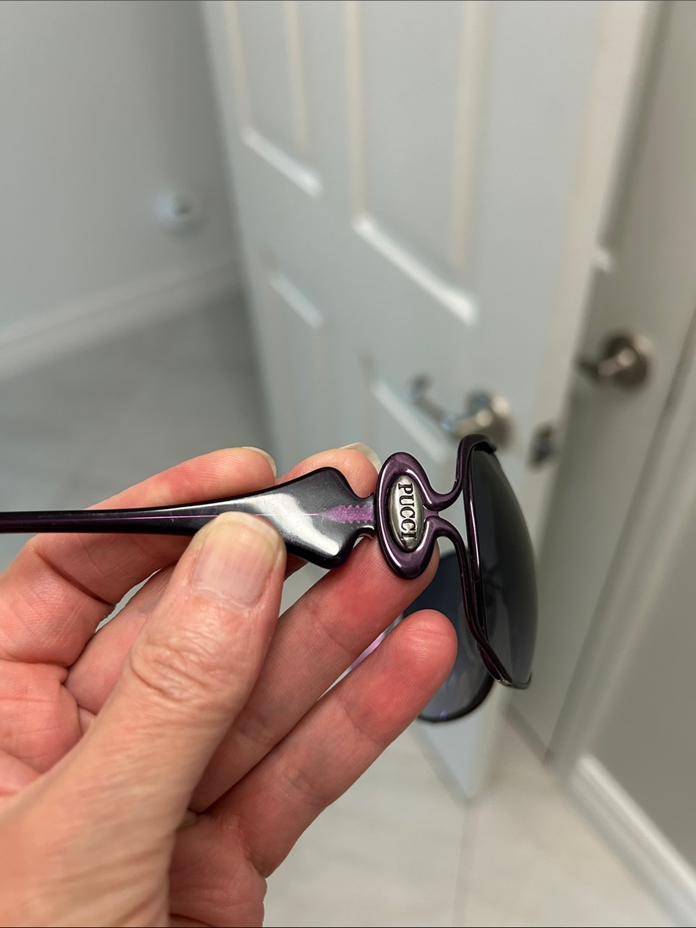 Emilio Pucci Purple Metal Frame Sunglasses - Picture 5 of 11